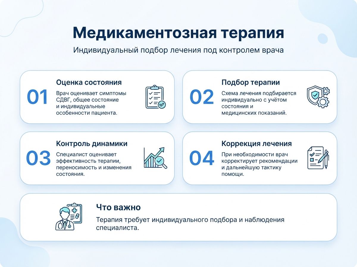 Лечение СДВГ в Луганске у детей и взрослыхинфографика